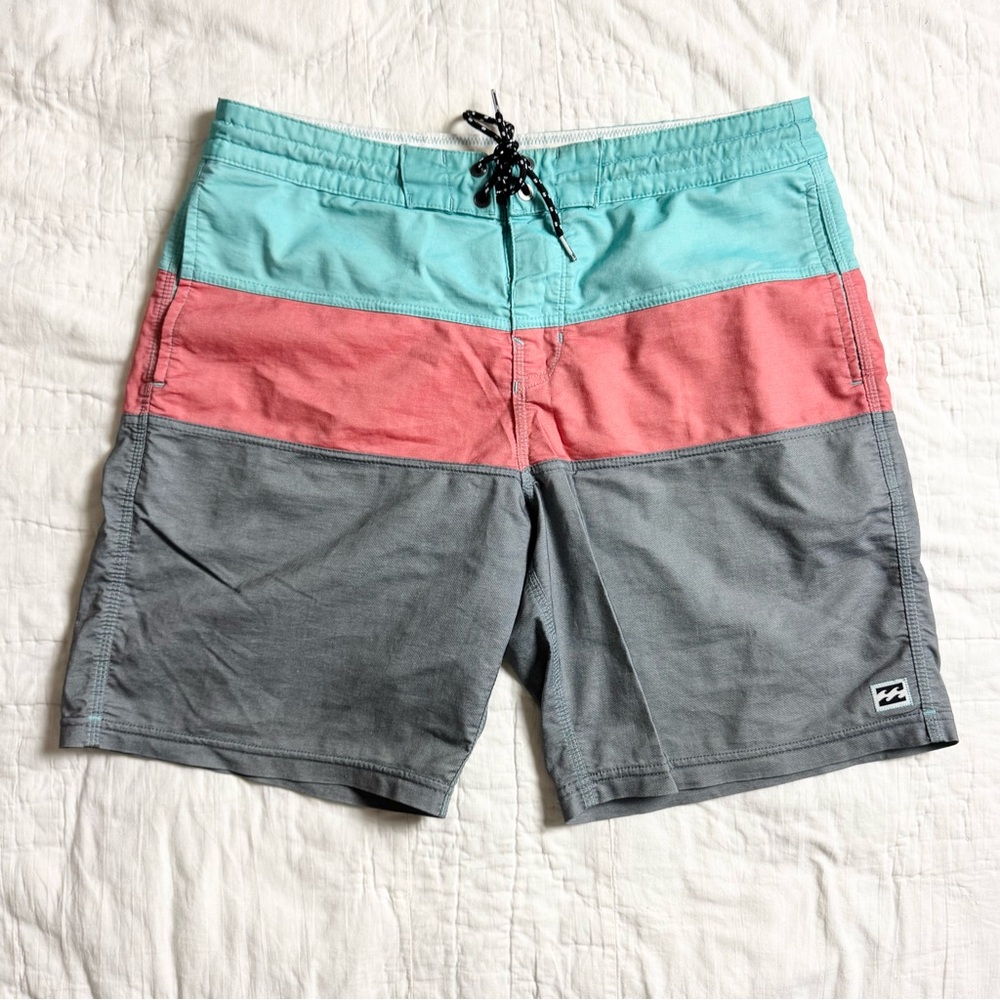 Billabong Recycler Lo Tides Board Shorts Mens Size 32 Swim Trunks Colorblock